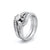 Diamond Ring with Swept Shoulder Sides set in White Gold