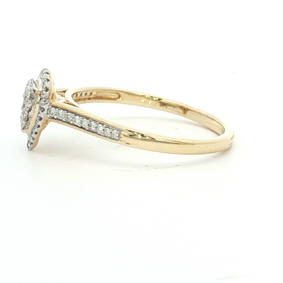 Yellow Gold Pear Cut Diamond Multi-Stone Ring