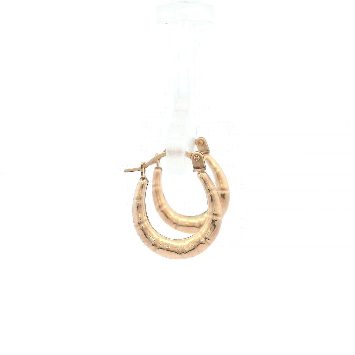 9Y Fancy Oval Profile 8.80mm Inside Diameter Hoop Earrings