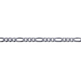 Bevelled Figaro Diamond Cut Chain