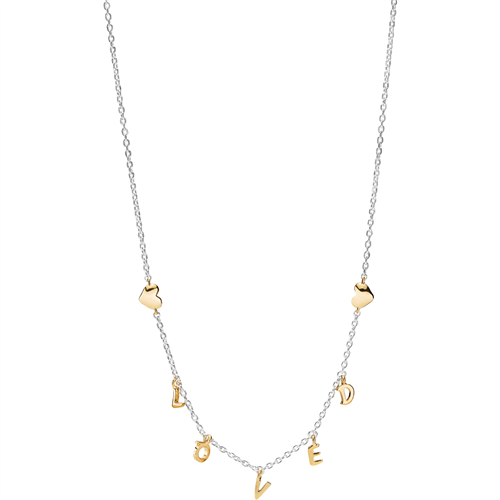 PANDORA Shine Loved Script collier