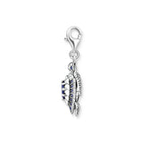 THOMAS SABO Charm pendant turtle with blue stones