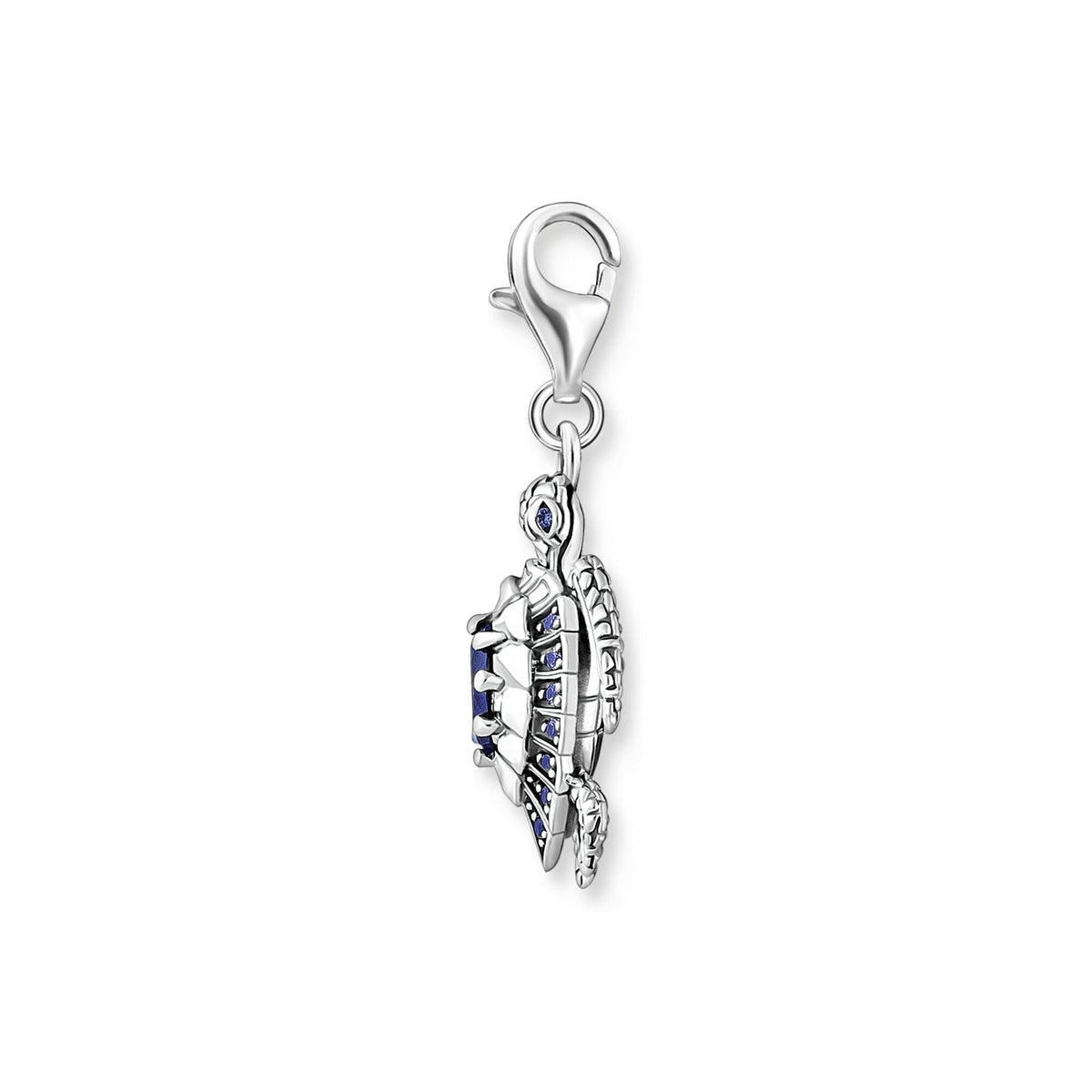 THOMAS SABO Charm pendant turtle with blue stones