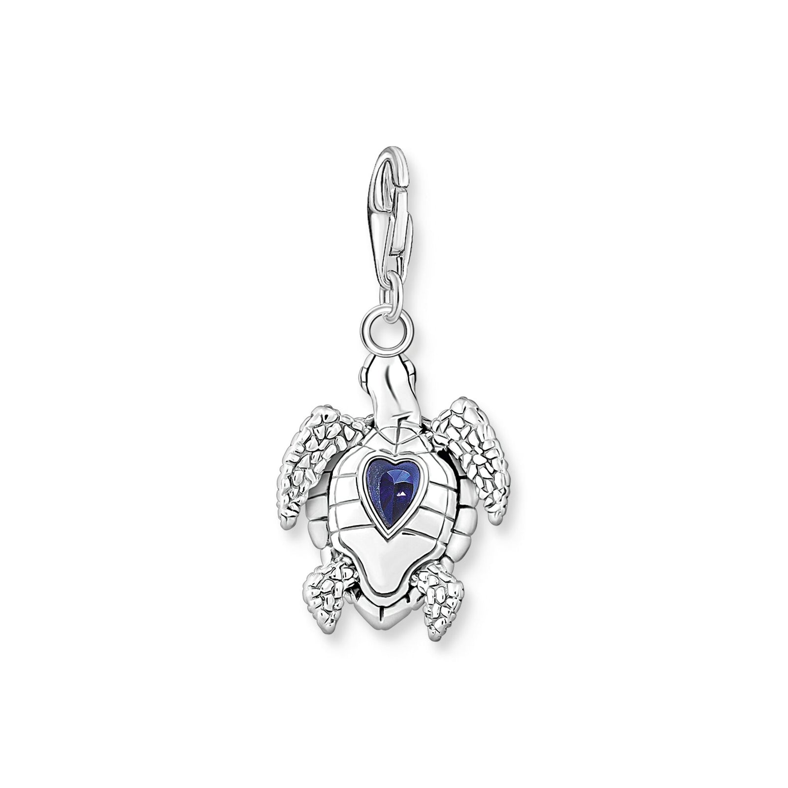 THOMAS SABO Charm pendant turtle with blue stones