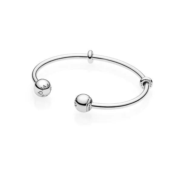 Pandora Open Silver Bangle