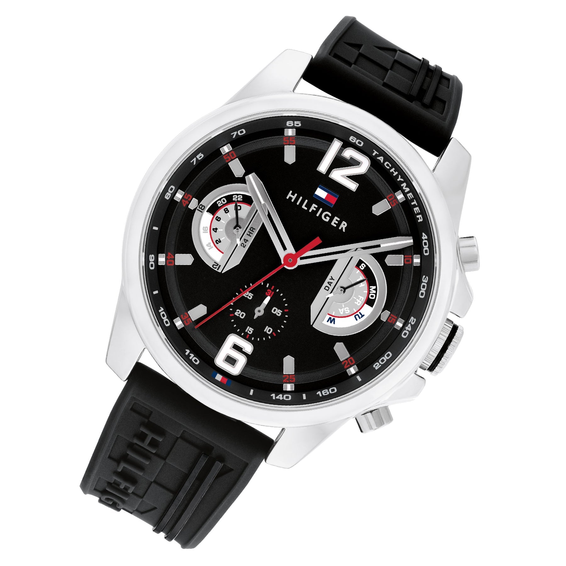 Tommy Hilfiger Black Silicone Multi-function Men's Watch