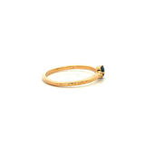 Black Sapphire Dress Ring in Yellow Gold