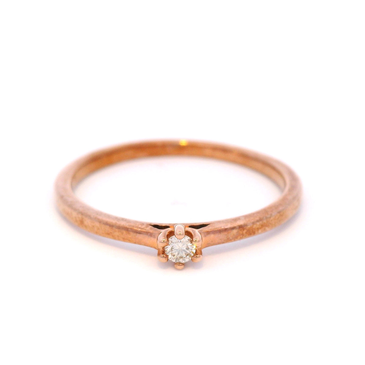 Claw Set Diamond Dress Ring in 9 Carat Rose Gold