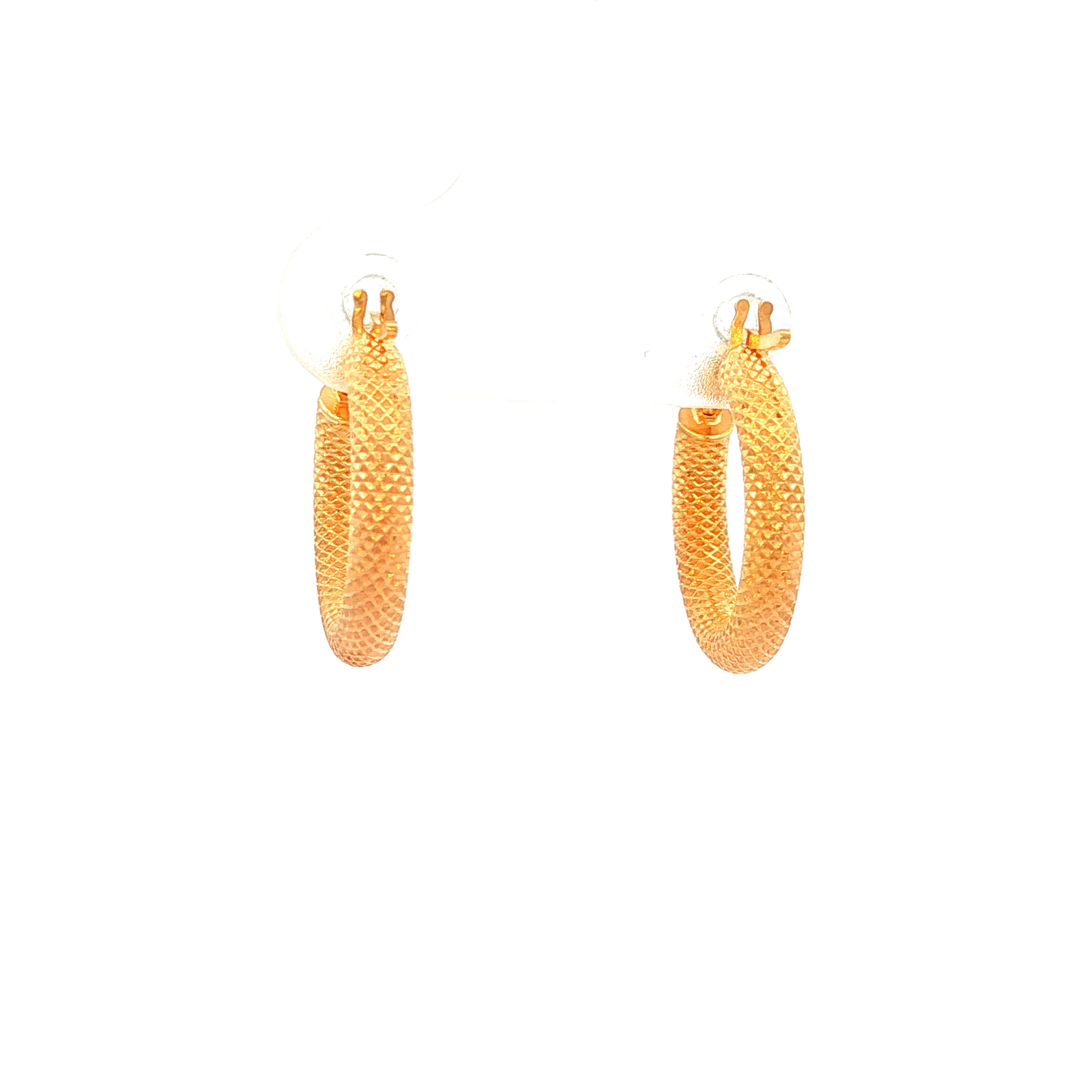 Textured Gold Hoop Earrings