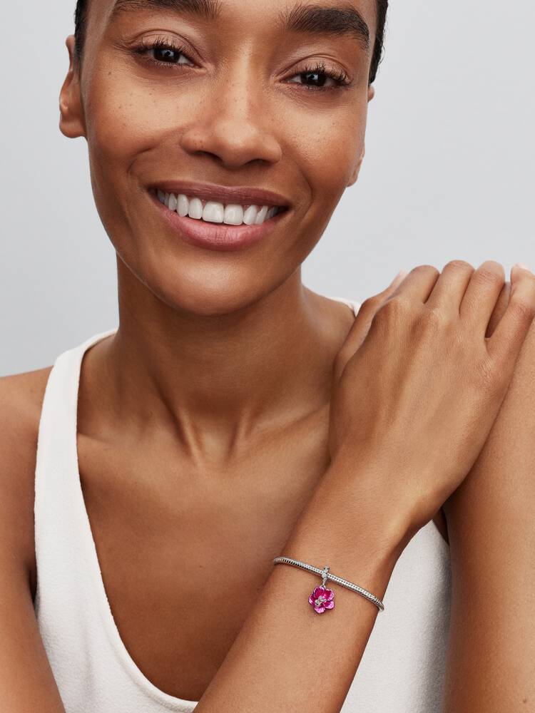 Pandora Hibiscus Dangle Charm