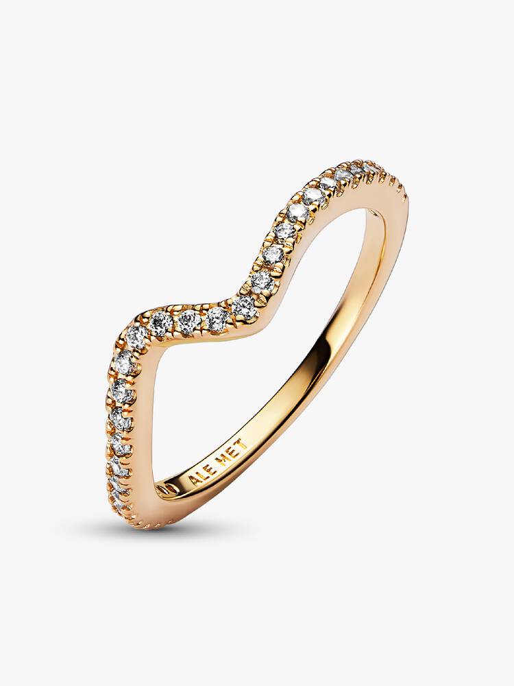 Pandora Sparkling Wave Ring