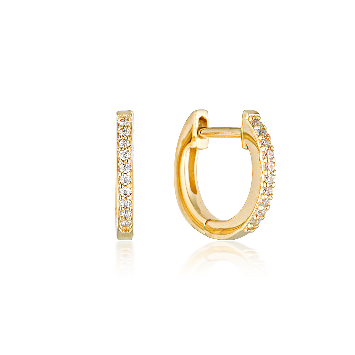 Georgini Noel Nights Shine Gold Huggie Earrings.