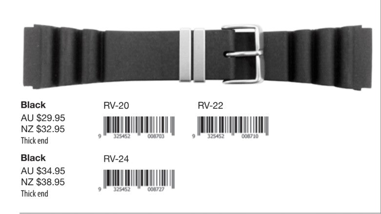 Divers Strap Metal Keepers Watchband