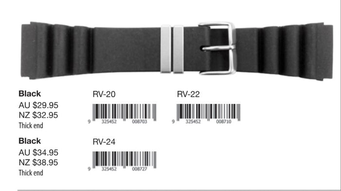 Divers Strap Metal Keepers Watchband