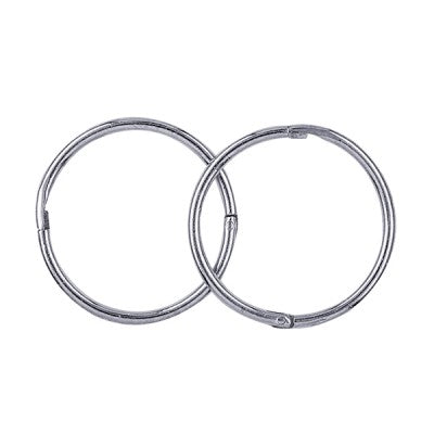 Sterling Silver Solid 14mm I.D. Plain Sleepers