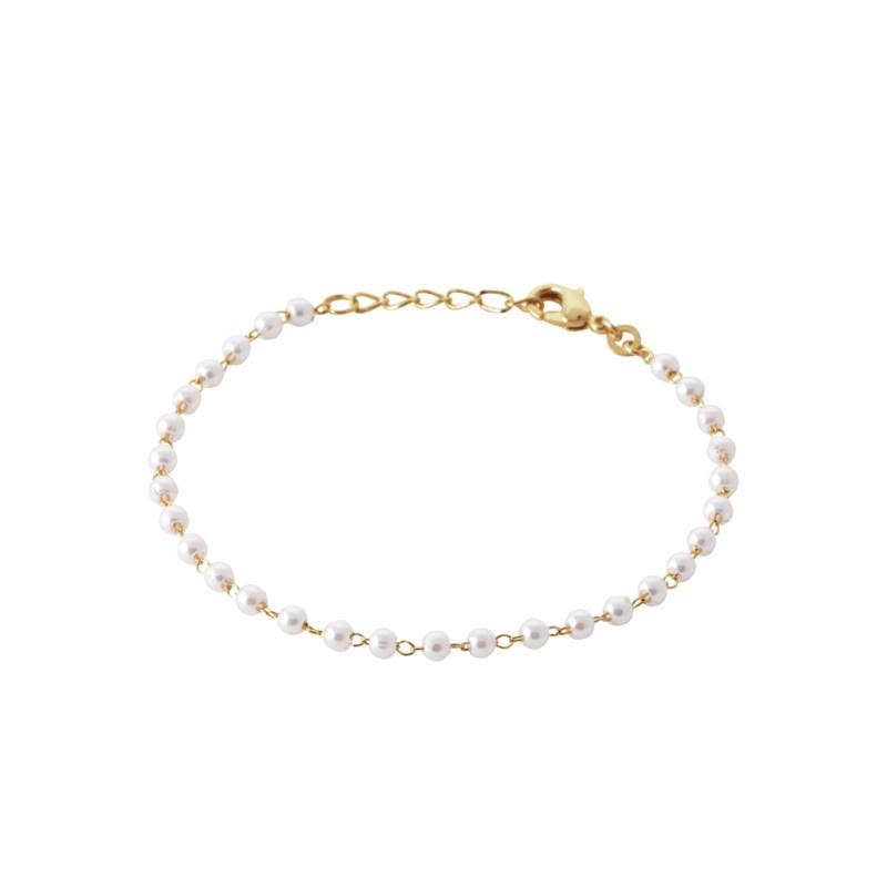 18K Yellow Gold Plated Beaded Bracelet