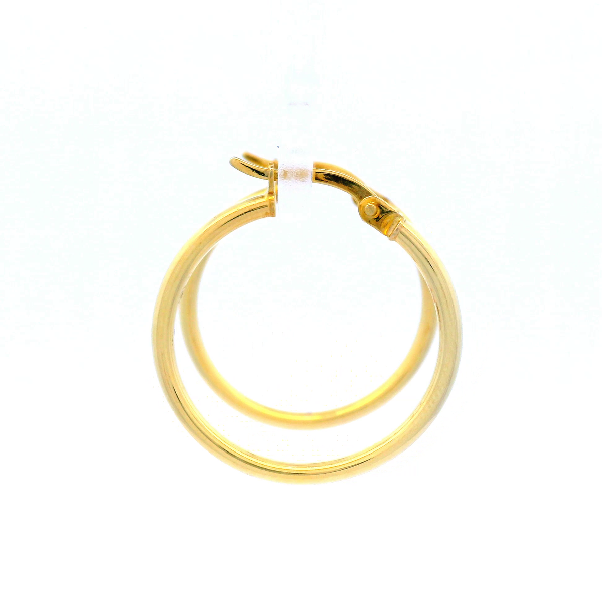 Plain Hoop Earring in 9 Carat Yellow Gold, Silver Filled