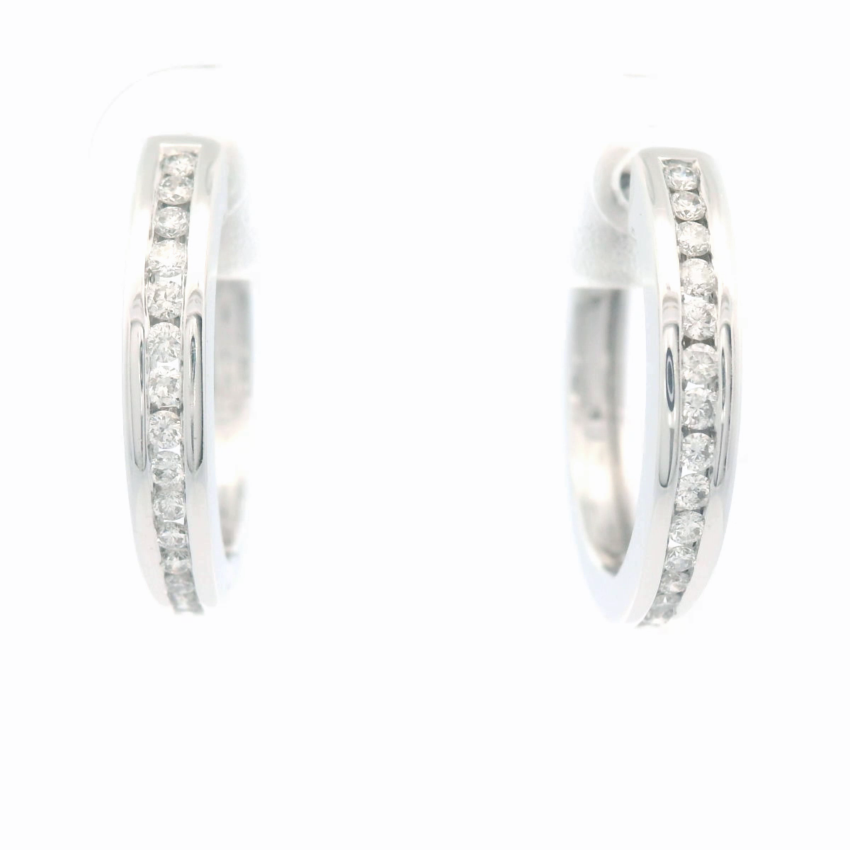 14K 0.50CT Dia RND HOOP EARRINGS WG