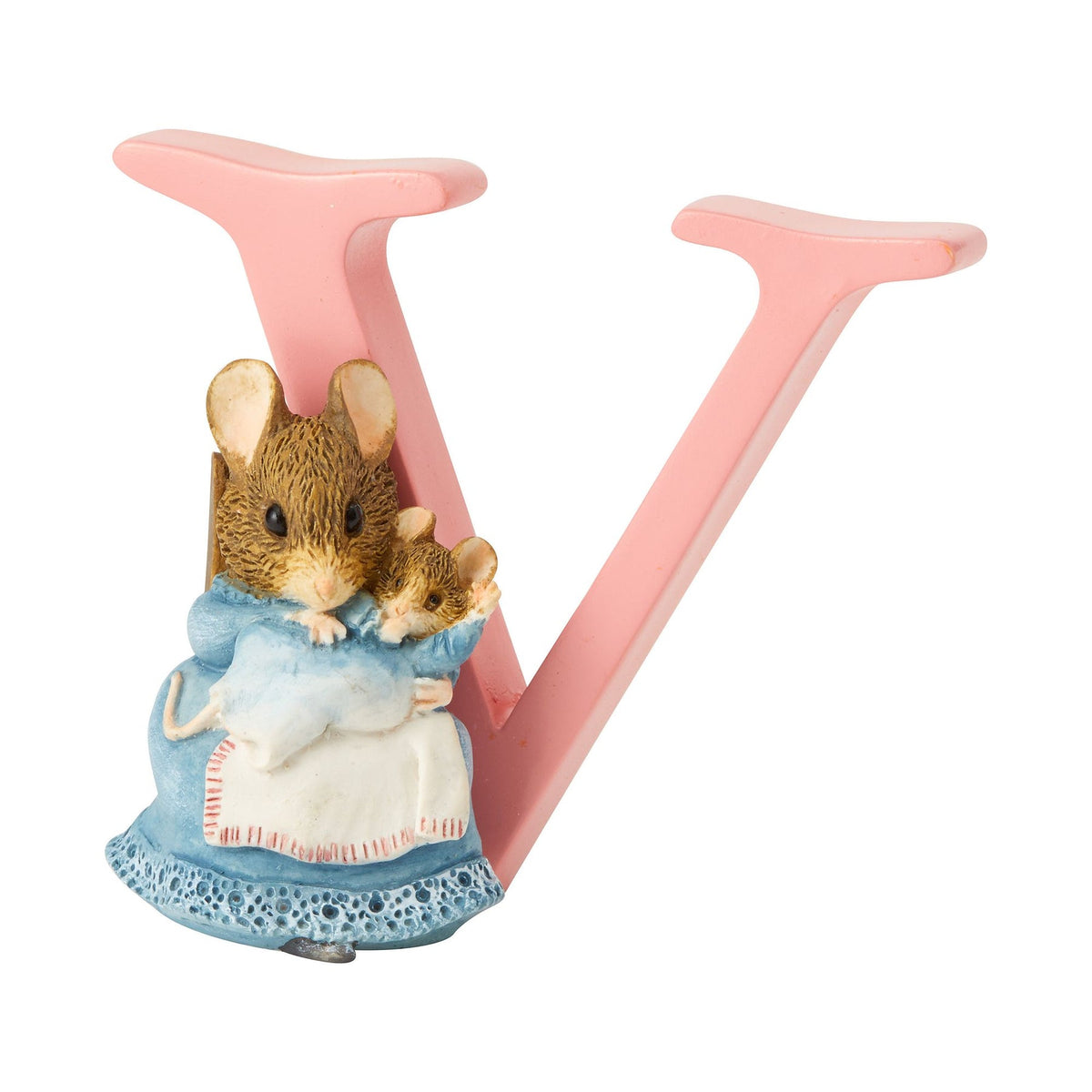Beatrix Potter Hunca Munca &amp; Baby Decorative Alphabet Letter V