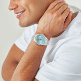 Sekonda King Light Blue Dial Silver Steel Mens Watch