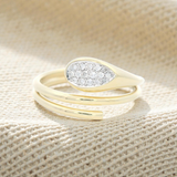 Diamond Dress Ring Set in Yellow Gold
