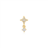 Ania Haie Gold Star Dangle Barbell Single Earring