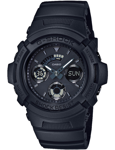 G Shock AW591BB-1A Duo Black Out Series