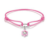 Hello Kitty Textile Bracelet with Pink Flower
