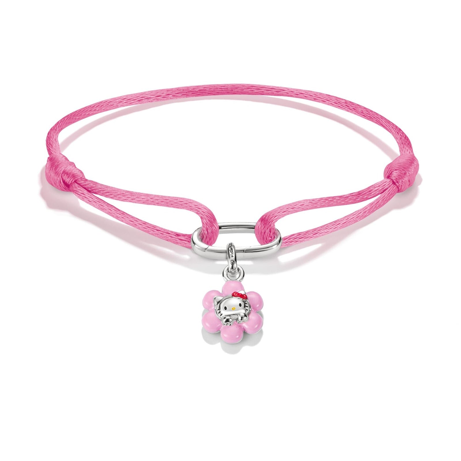 Hello Kitty Textile Bracelet with Pink Flower