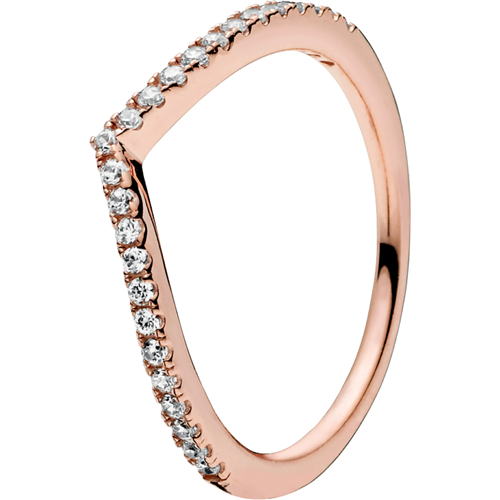 Sparkling Wishbone Ring