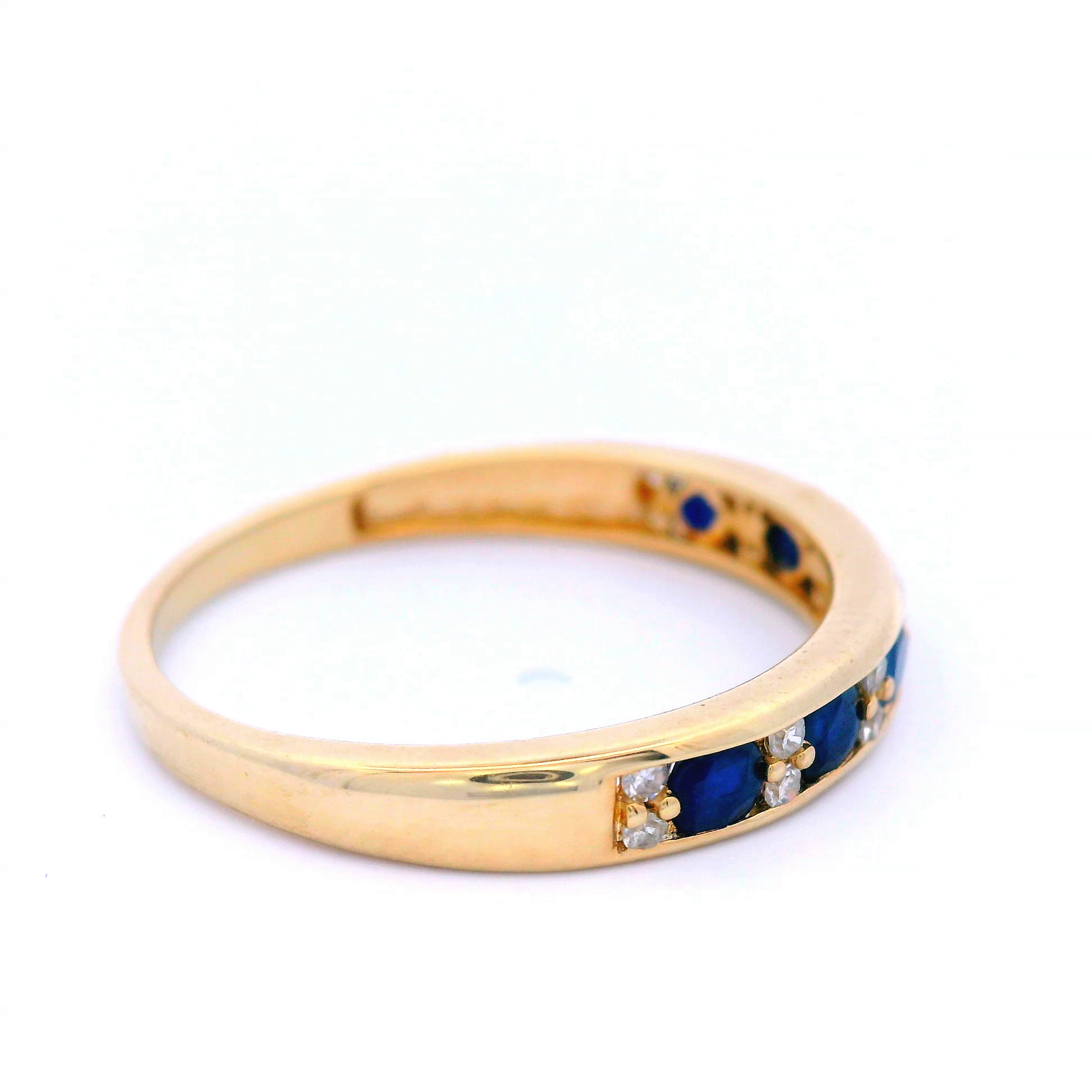 Sapphire and Diamond Dress Ring Set in Yellow Gold