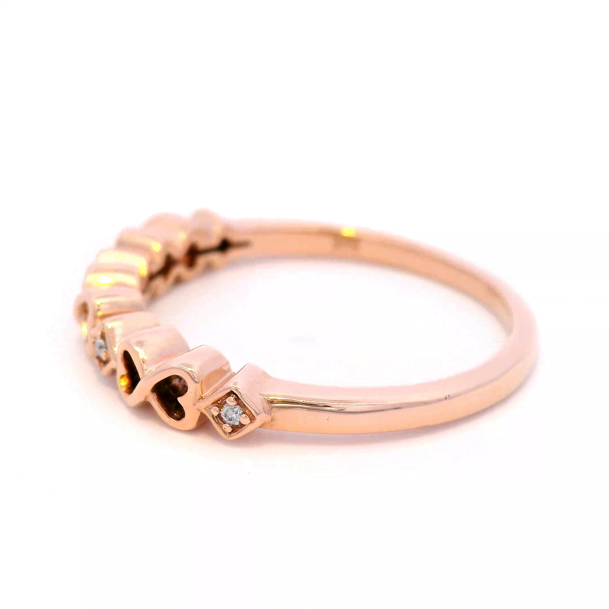 Diamond Claw Set Dress Ring in Rose Gold