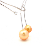 South Sea Pearls and Cubic Zirconia Necklace