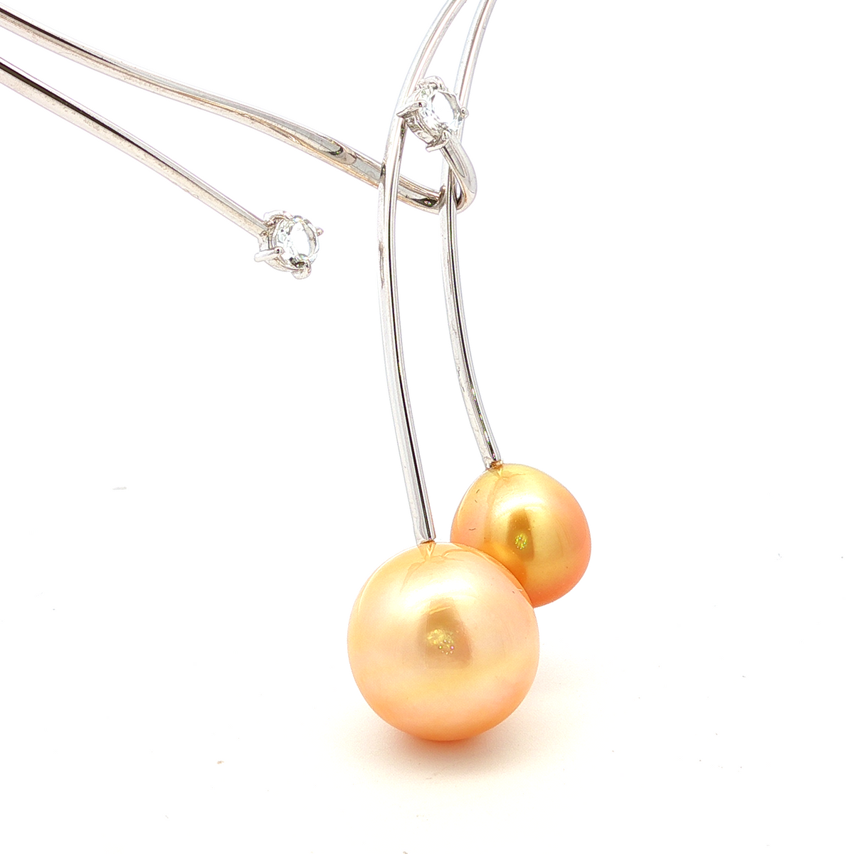 South Sea Pearls and Cubic Zirconia Necklace