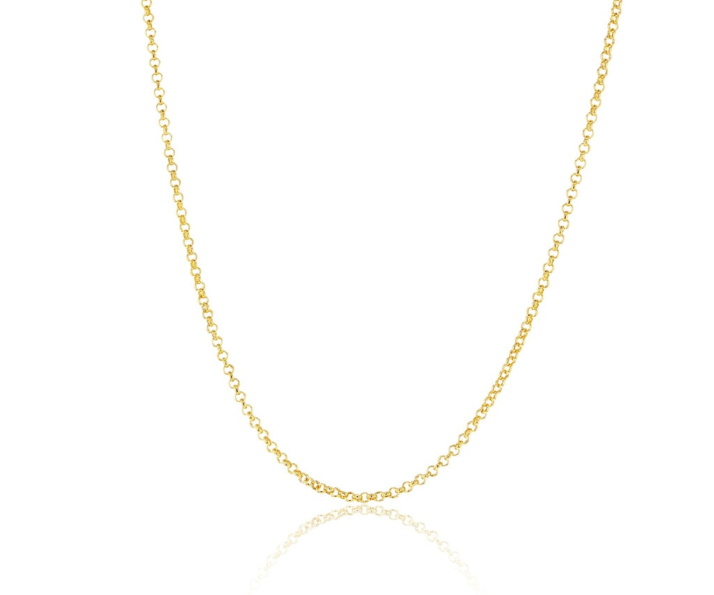 Solid Round Belcher in Yellow Gold