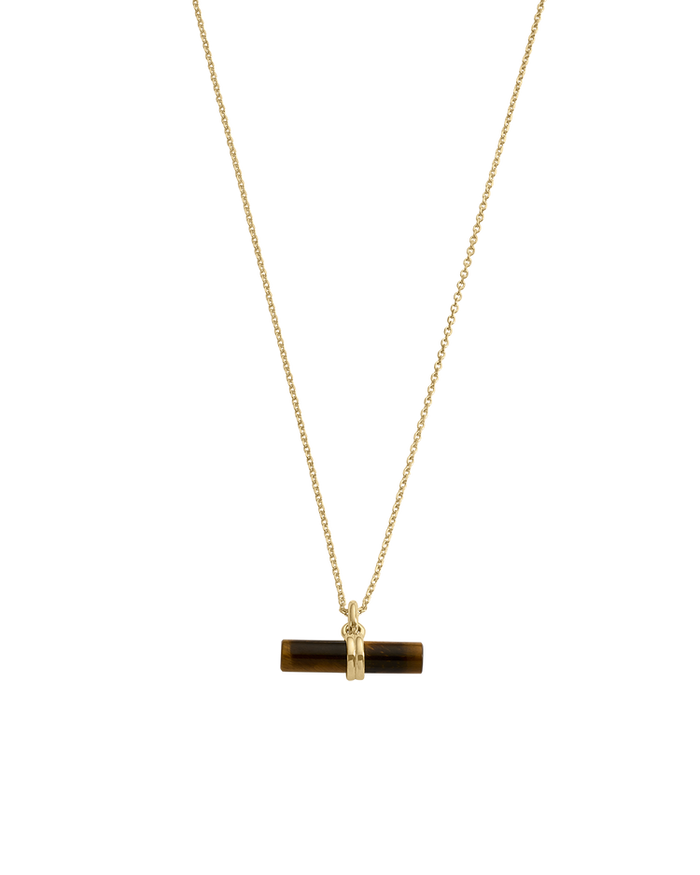 Kirstin Ash Tigers Eye T-Bar Necklace