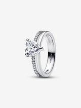 Pandora Double Band Heart Ring