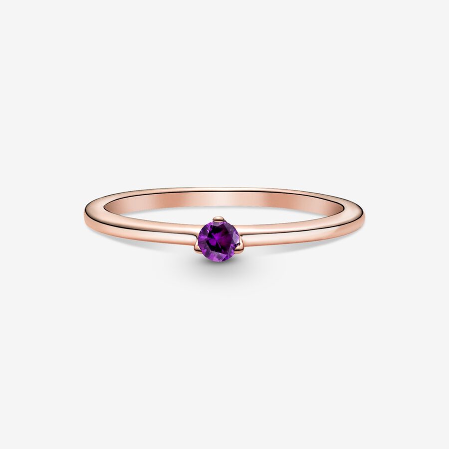 Pandora Purple Solitaire Ring