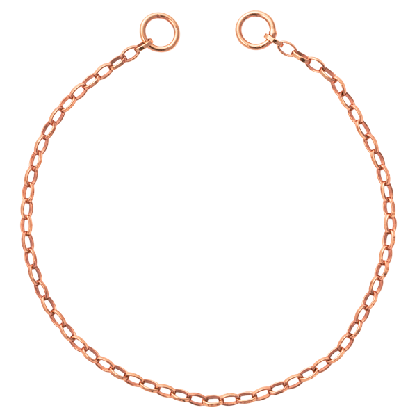 Nikki Lissoni Rose Gold Oval Cable Tag Bracelet 15cm