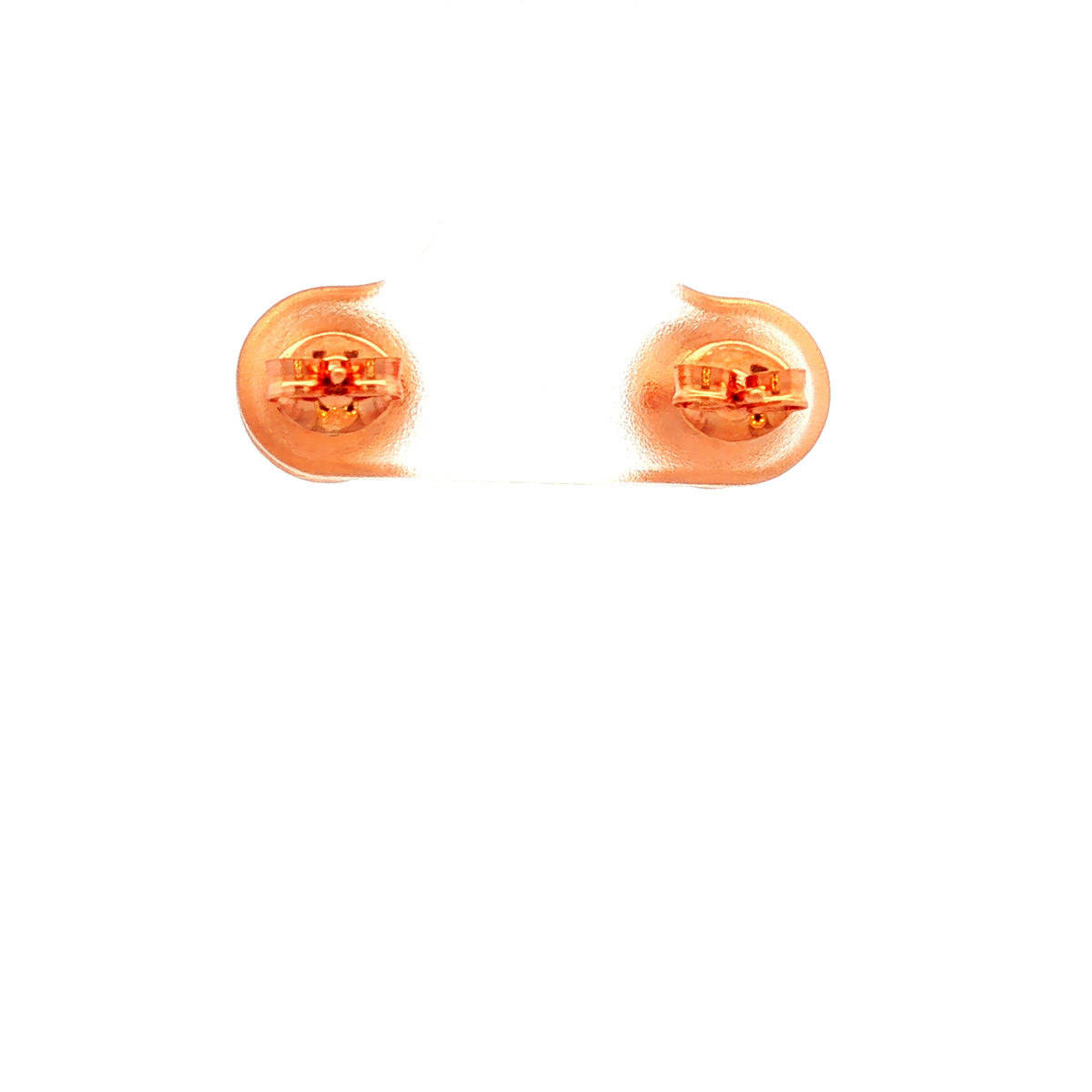 Round Ball Stud Earrings in Rose Gold