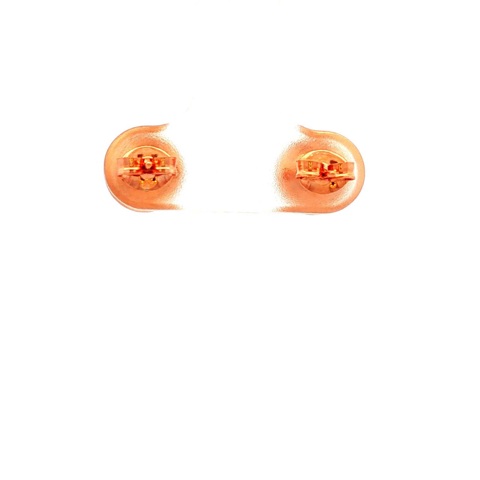 Round Ball Stud Earrings in Rose Gold