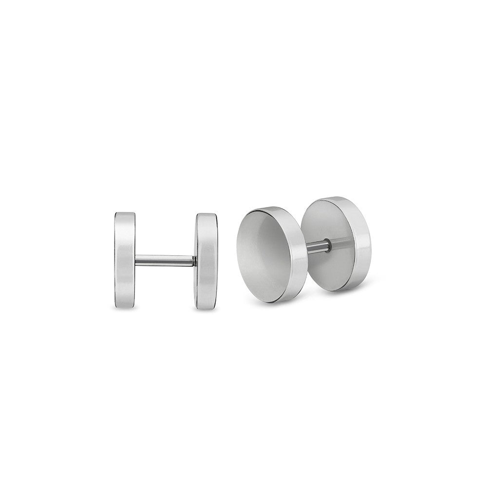 Blaze Stainless Steel Men’s Circle Stud 8mm