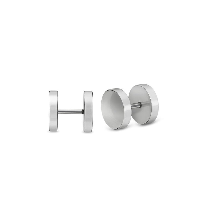 Blaze Stainless Steel Men’s Circle Stud 8mm
