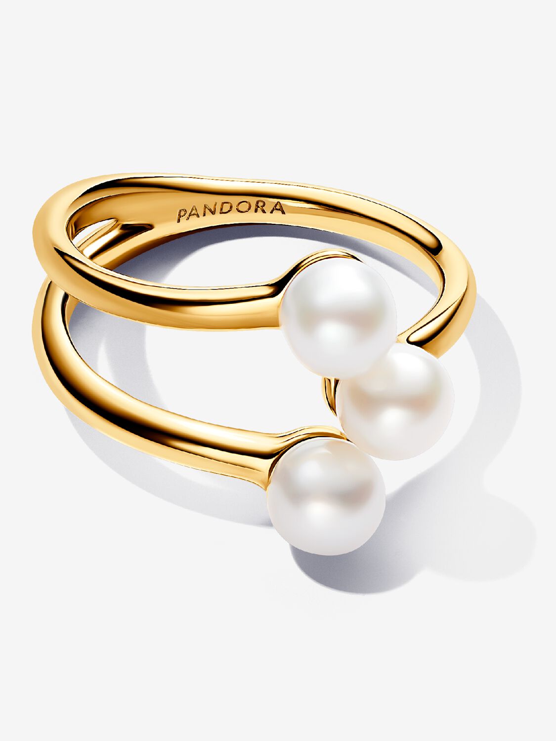 Treated Freshwater Cultured Pearl Open Ring