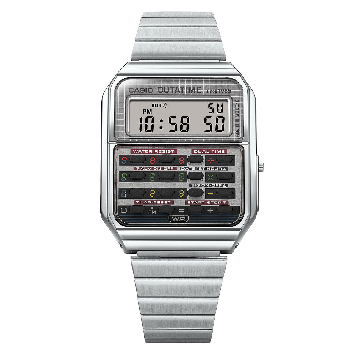 Casio Vintage Back to the Future Stainless Steel Watch