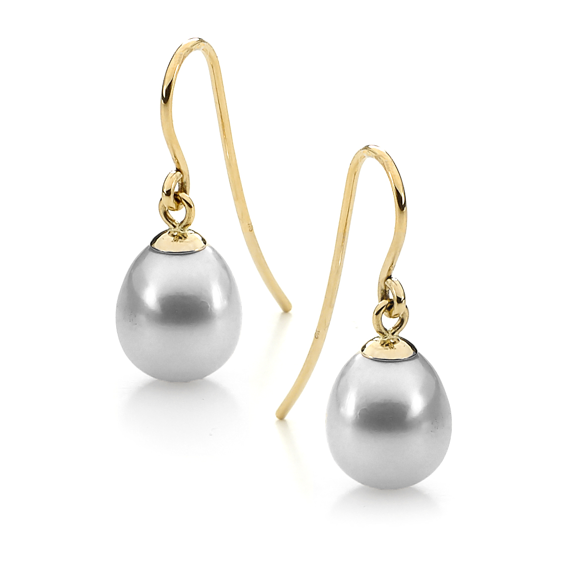 Ikecho Dyed Grey Freshwater Pearl Juliane Earrings