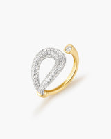 Ania Haie Gold Pavé Knot Adjustable Ring