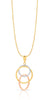 Tri Colour 9 Carat Gold Multi Ring Pendant