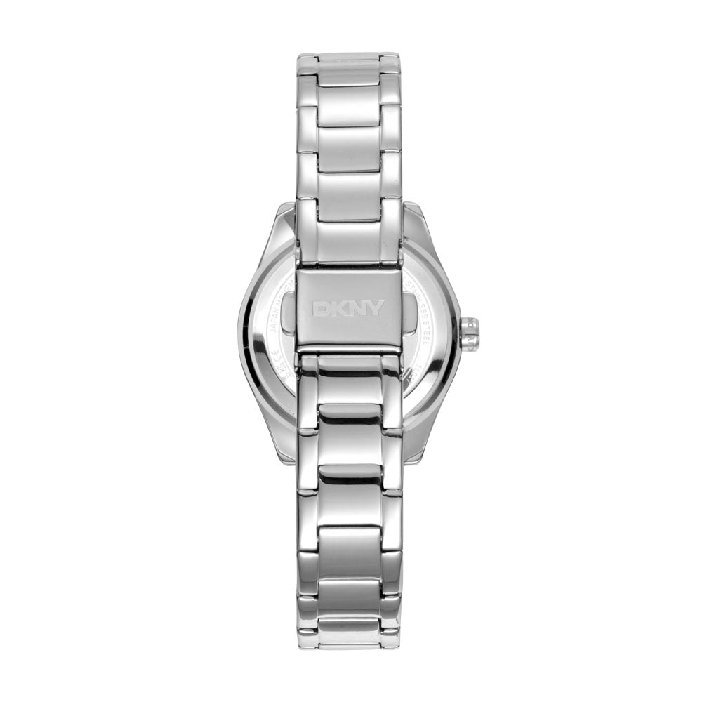 DKNY Chambers Glitz Silver Band Stainless Steel Watch