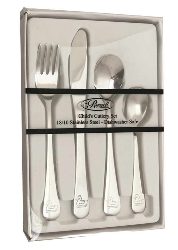 Russell Collection Giftware - Stainless Steel 4 Piece Cutlery Set - Duck